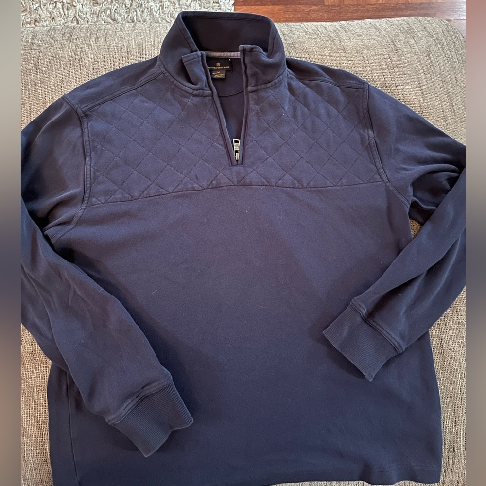 Brooks Brothers navy blue half zip sweatshirt